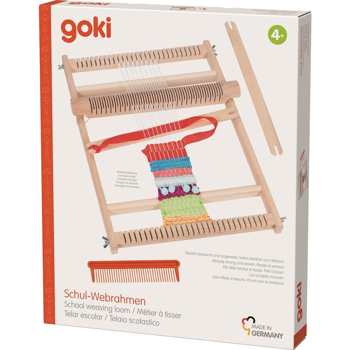 Grand métier à tisser en bois beige, GOKI