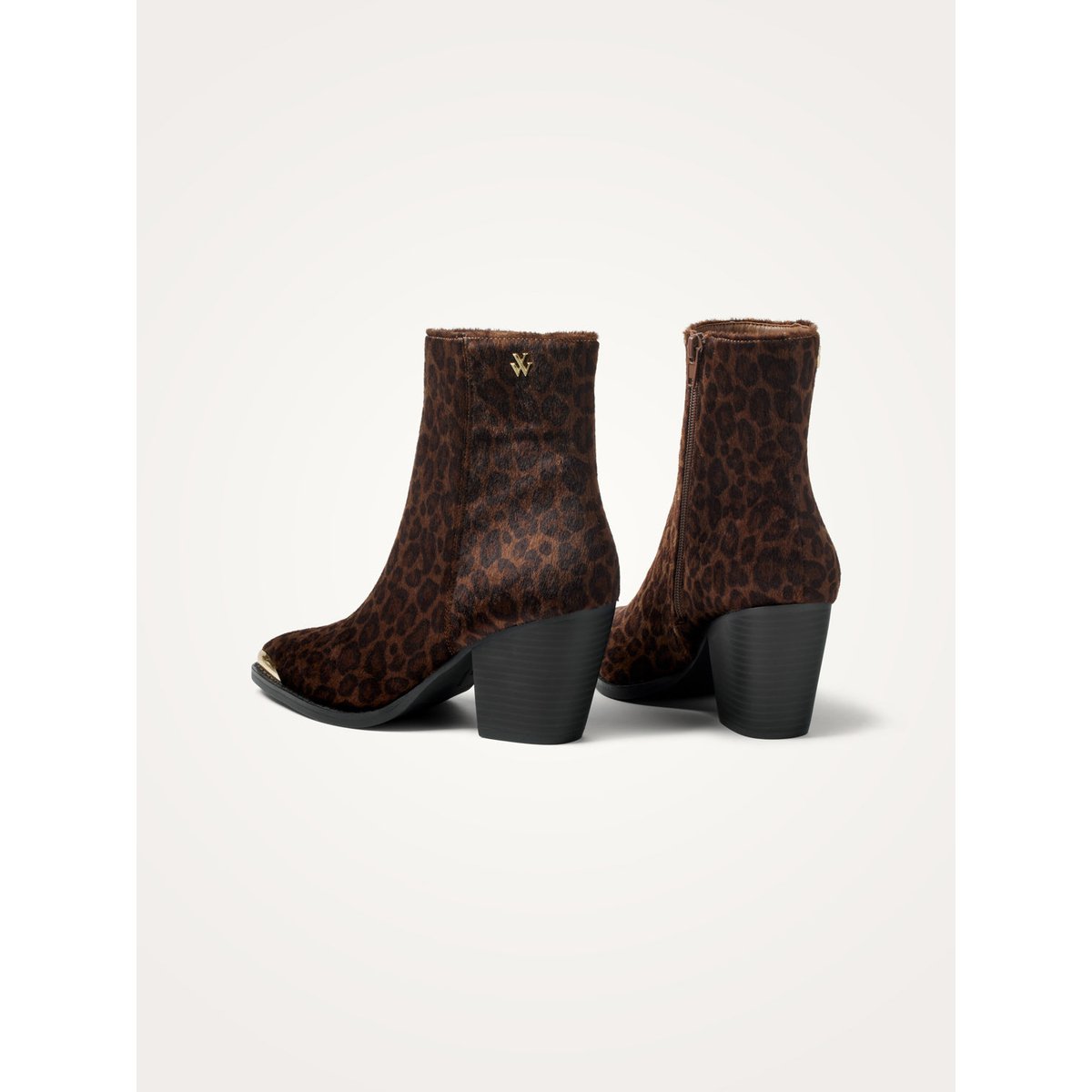 Bottines santiags Amandine à talon marron léopard, VANESSA WU