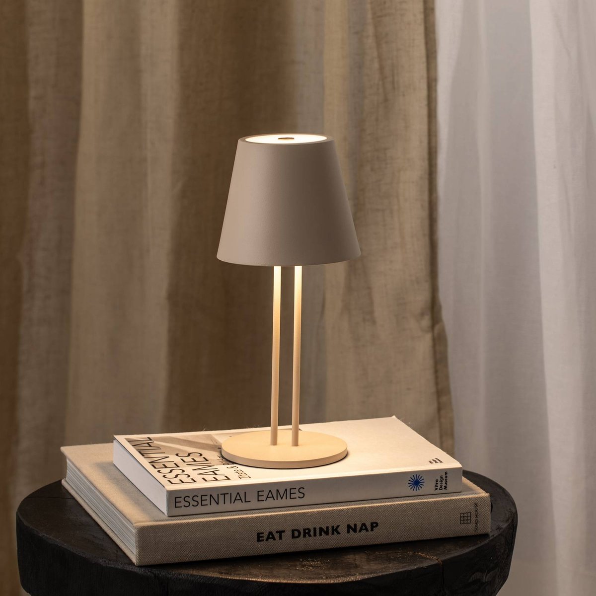 Luminaire de terrasse en métal moderneLED beige, LINDBY