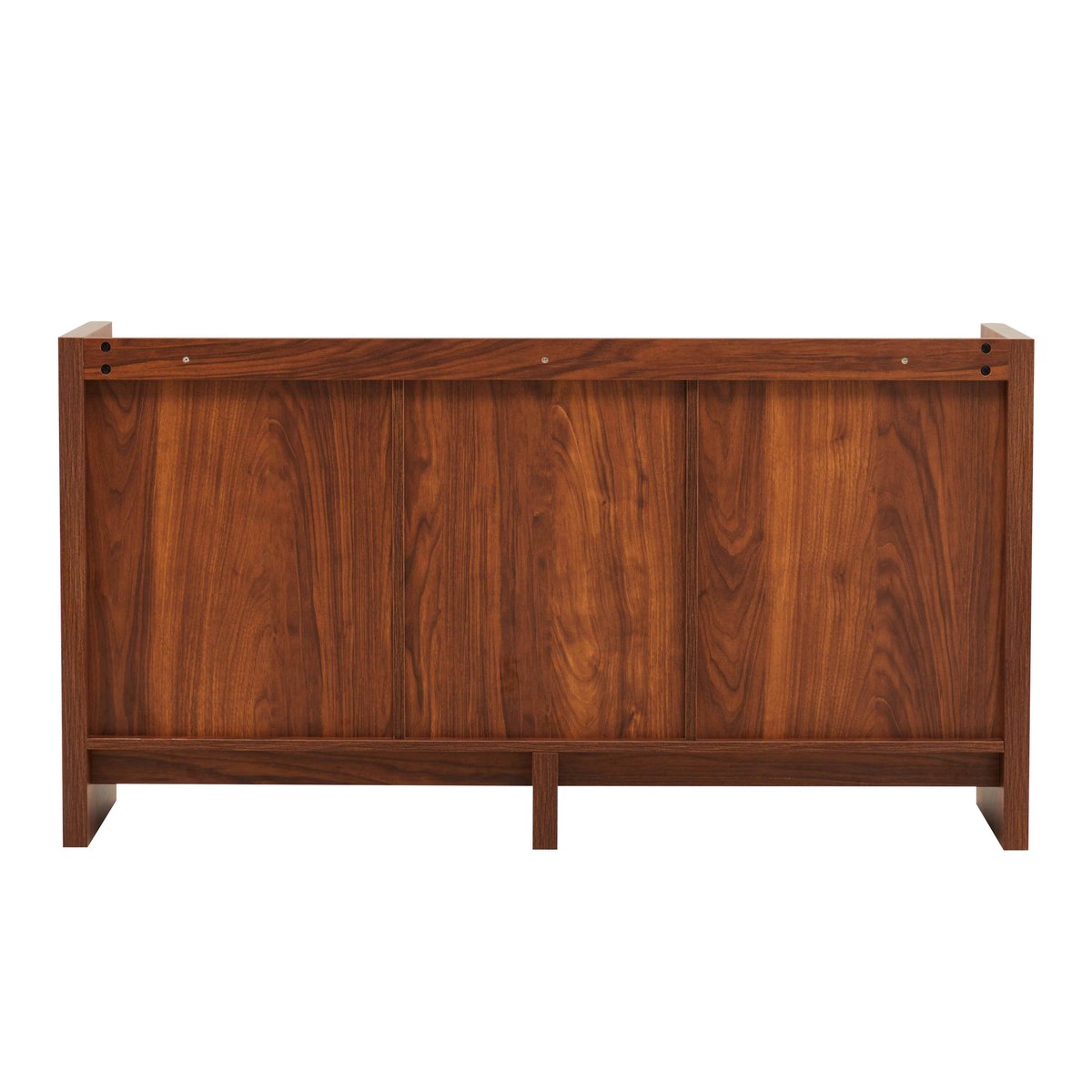 Buffet uni 3 portes 140 cm, GINA bois foncé, OVIALA