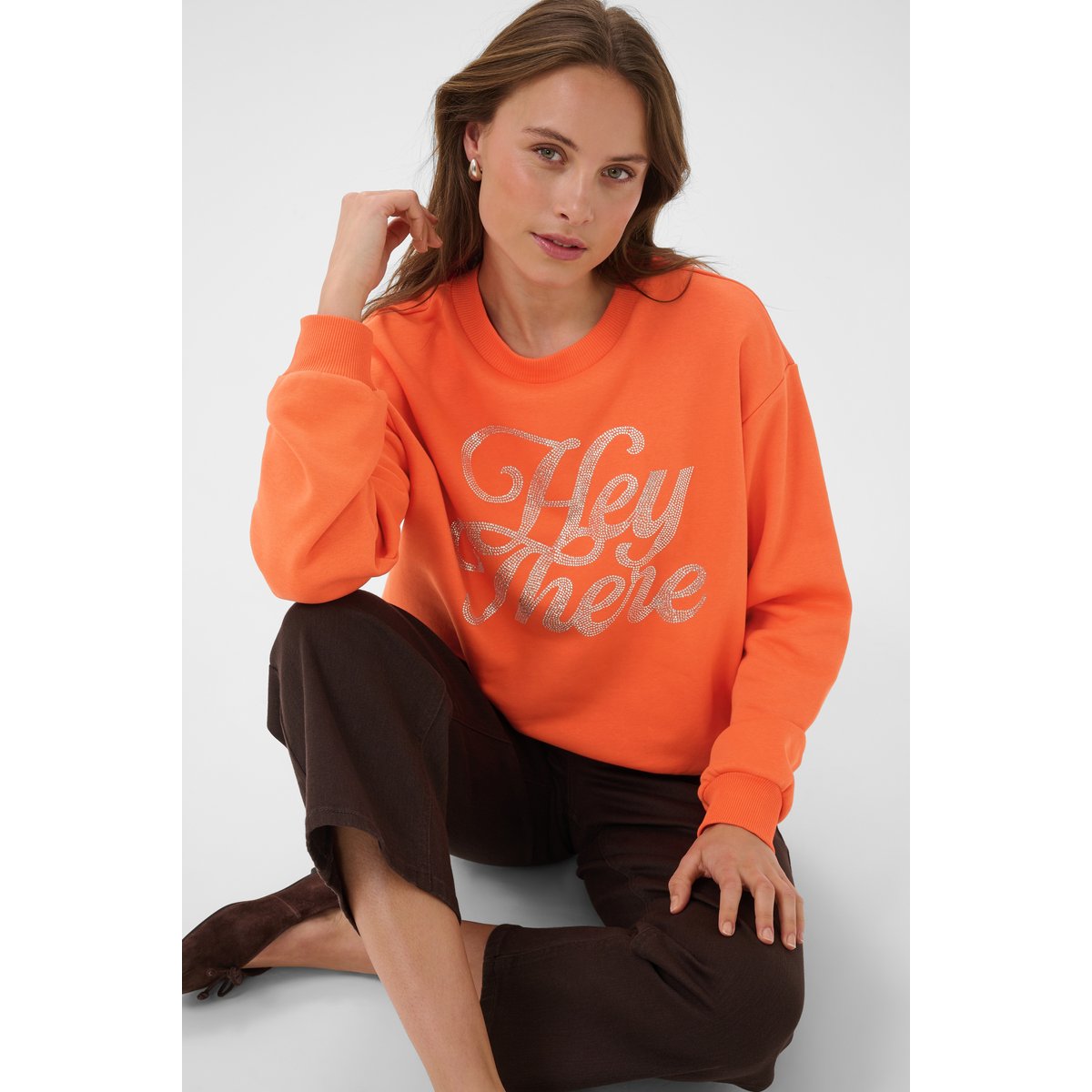 Sweatshirt orange tigerlily, KAFFE