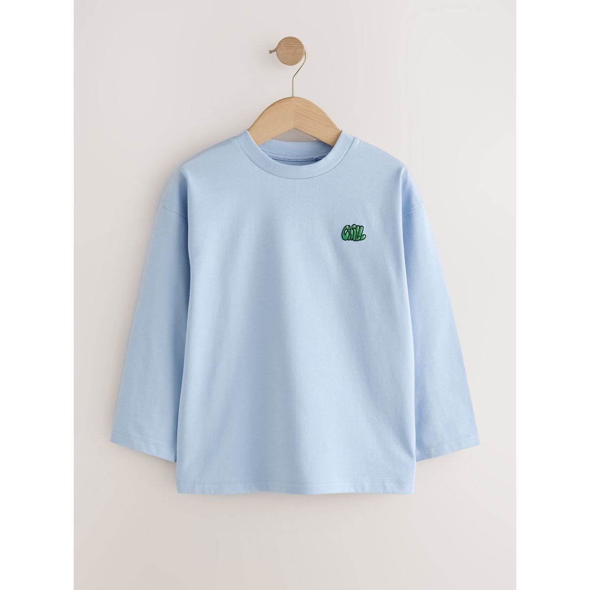 T-shirt décontracté manches longues, lot de 4 nourriture bleue/verte/charbon, NEXT
