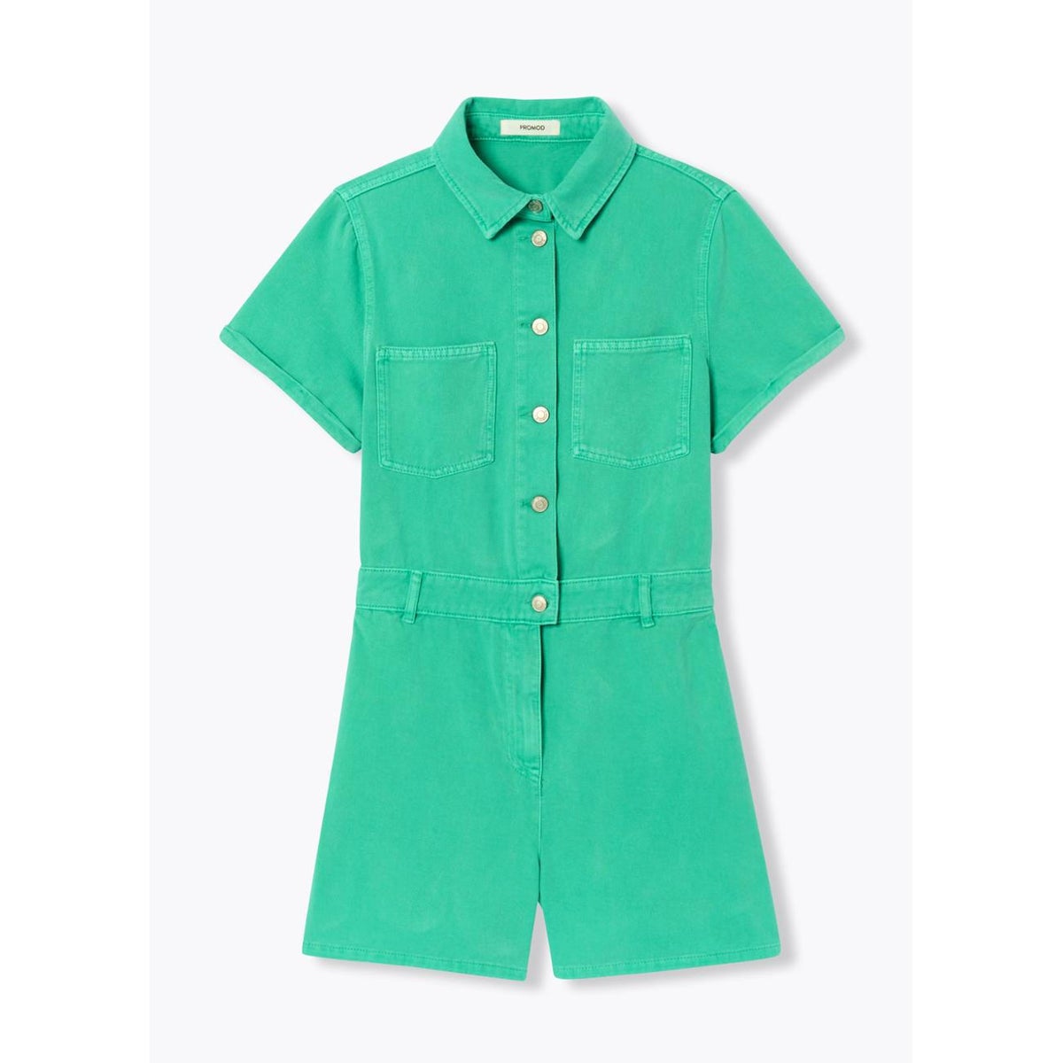 Combishort en toile vert, PROMOD