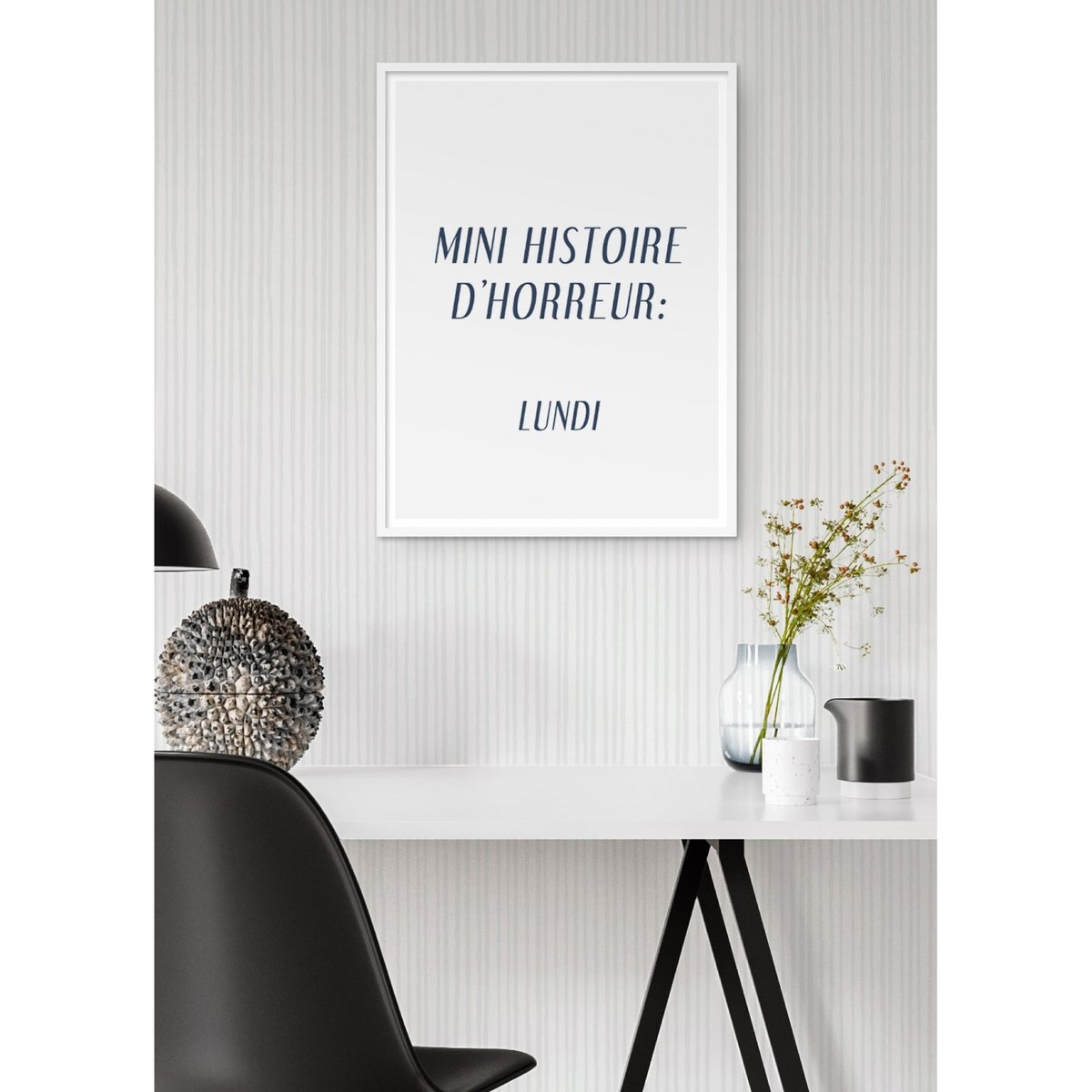 Affiche 'Histoire d'horreur' blanc, L'AFFICHERIE