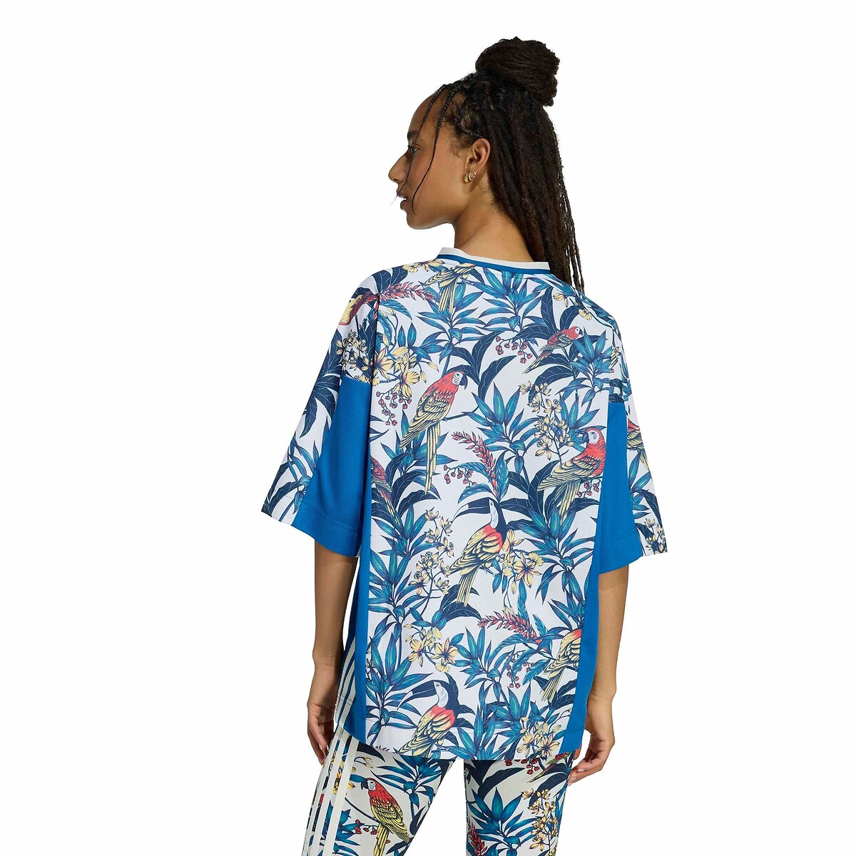 T-shirt col V imprimé FARM RIO imprimé floral, ADIDAS SPORTSWEAR
