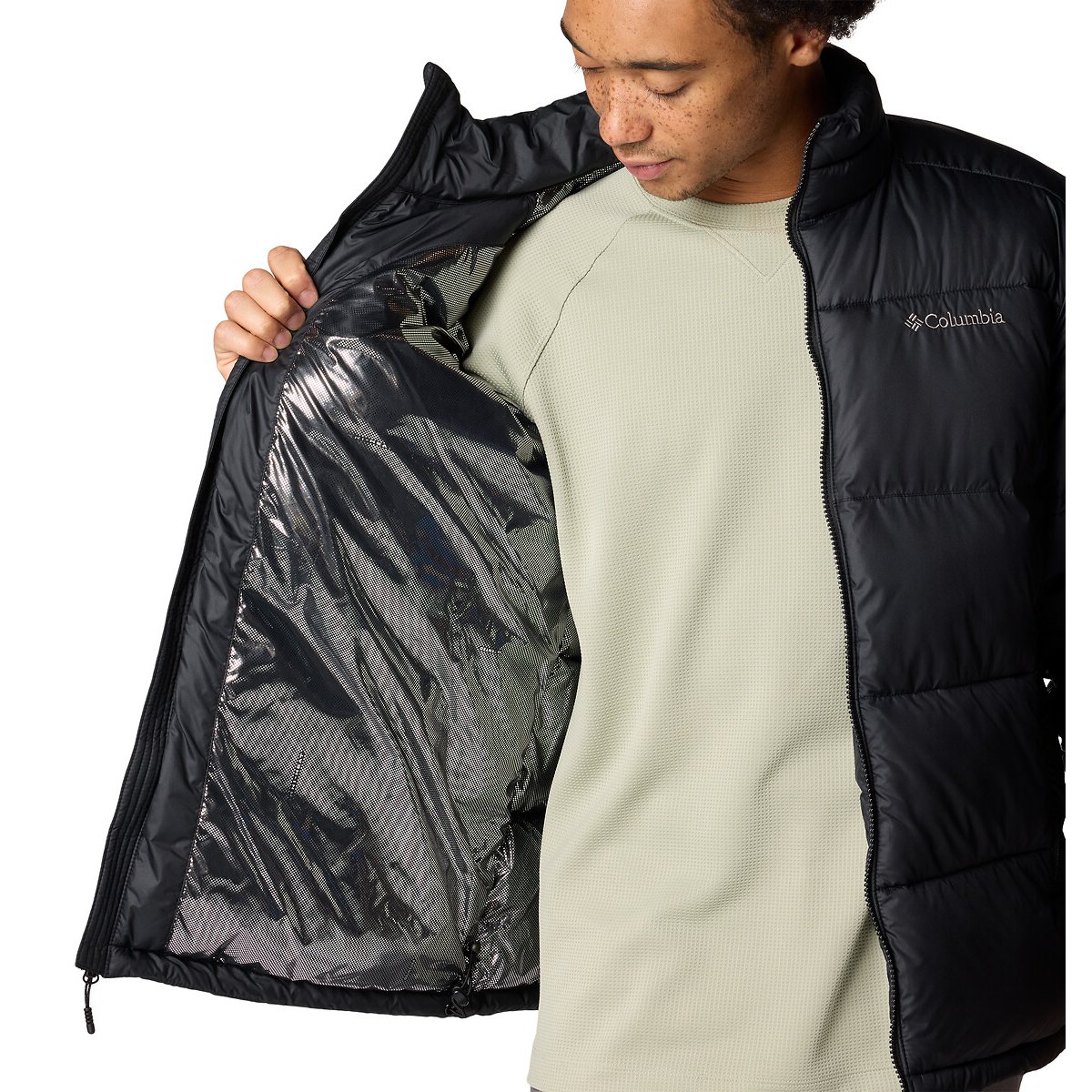 Pike Lake Padded Jacket with Zip Fastening black, COLUMBIA