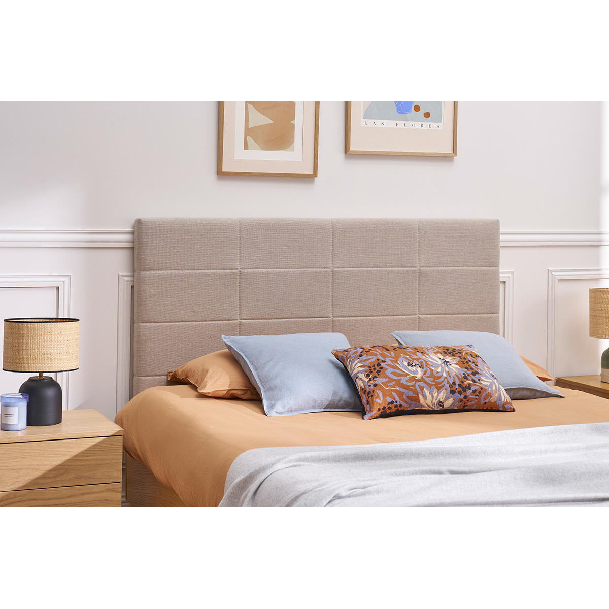 Tête de lit moderne L160 cm ANATOLE beige, MILIBOO