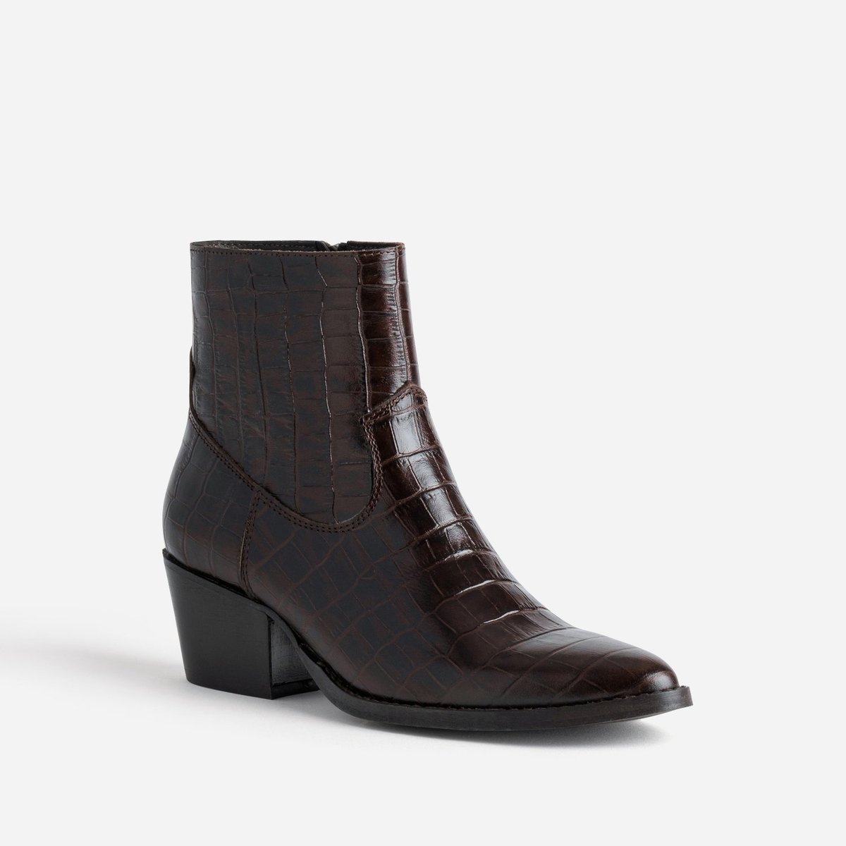 Boots À Talon en cuir NARY chocolat, ERAM