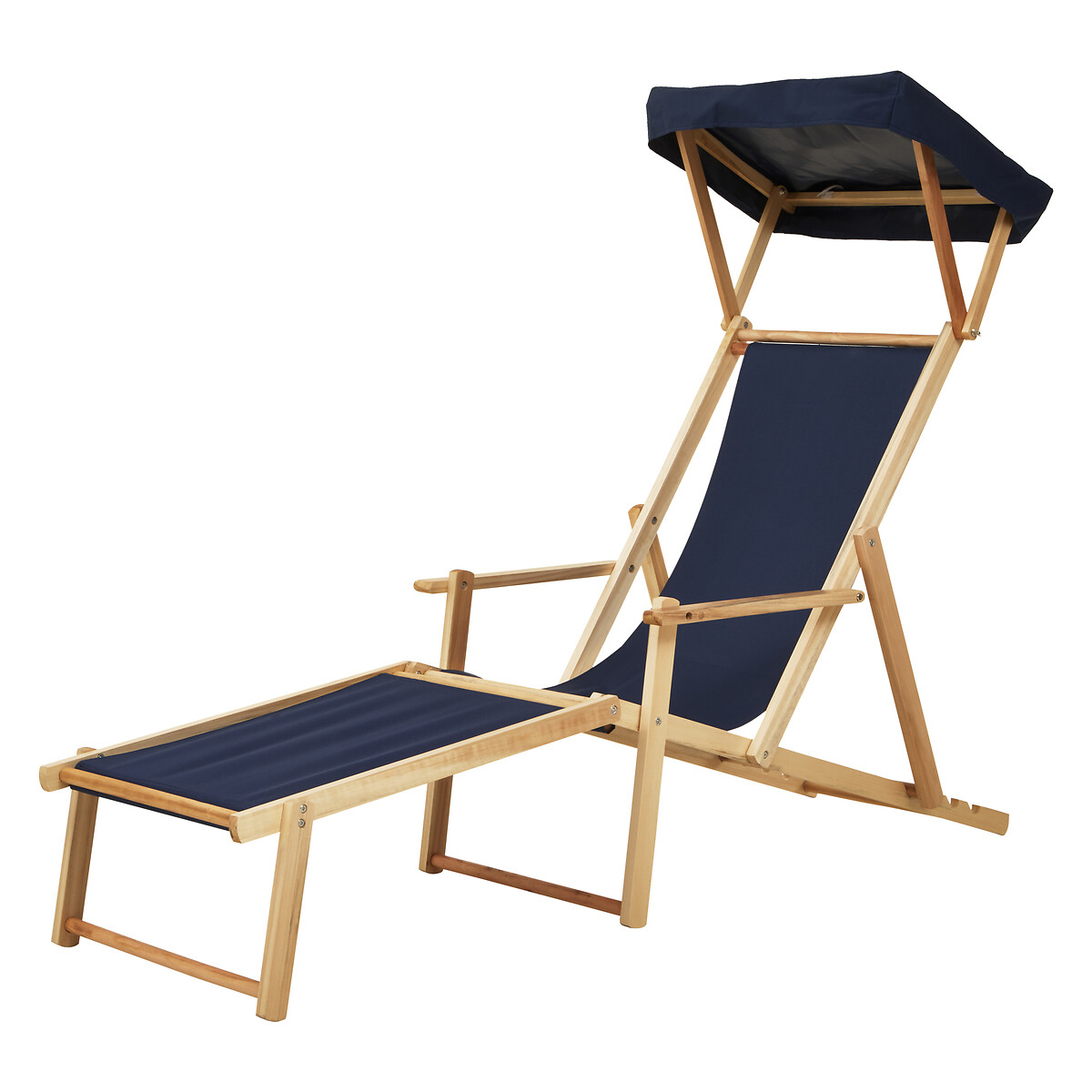 Jericho Solid Wood Sun Lounger with Adjustable Backrest grey, SO'HOME