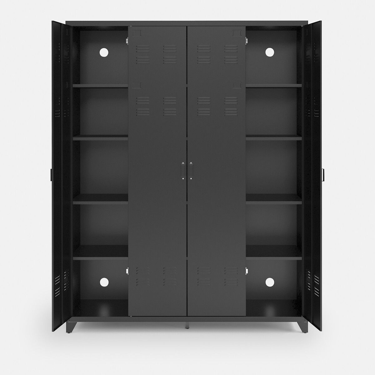 Hiba 4-Door Steel Cabinet black, LA REDOUTE INTERIEURS
