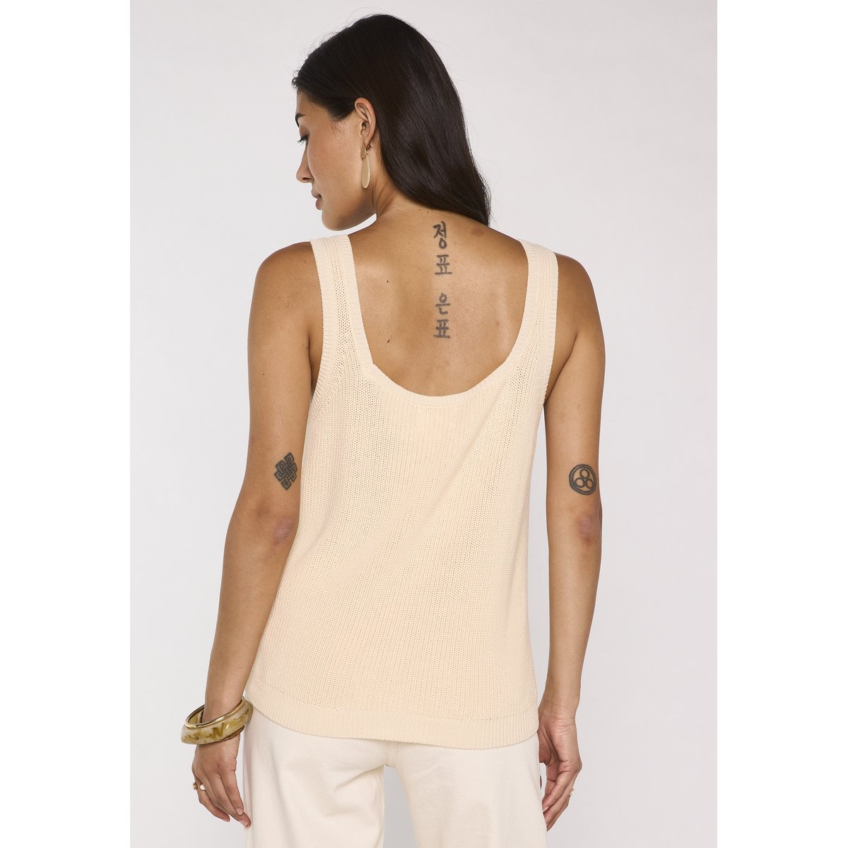 Débardeur en coton ANNA creme, Maison 123
