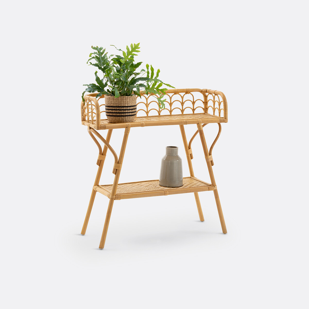 Malu Vintage Console Table in Rattan Cane natural, LA REDOUTE INTERIEURS