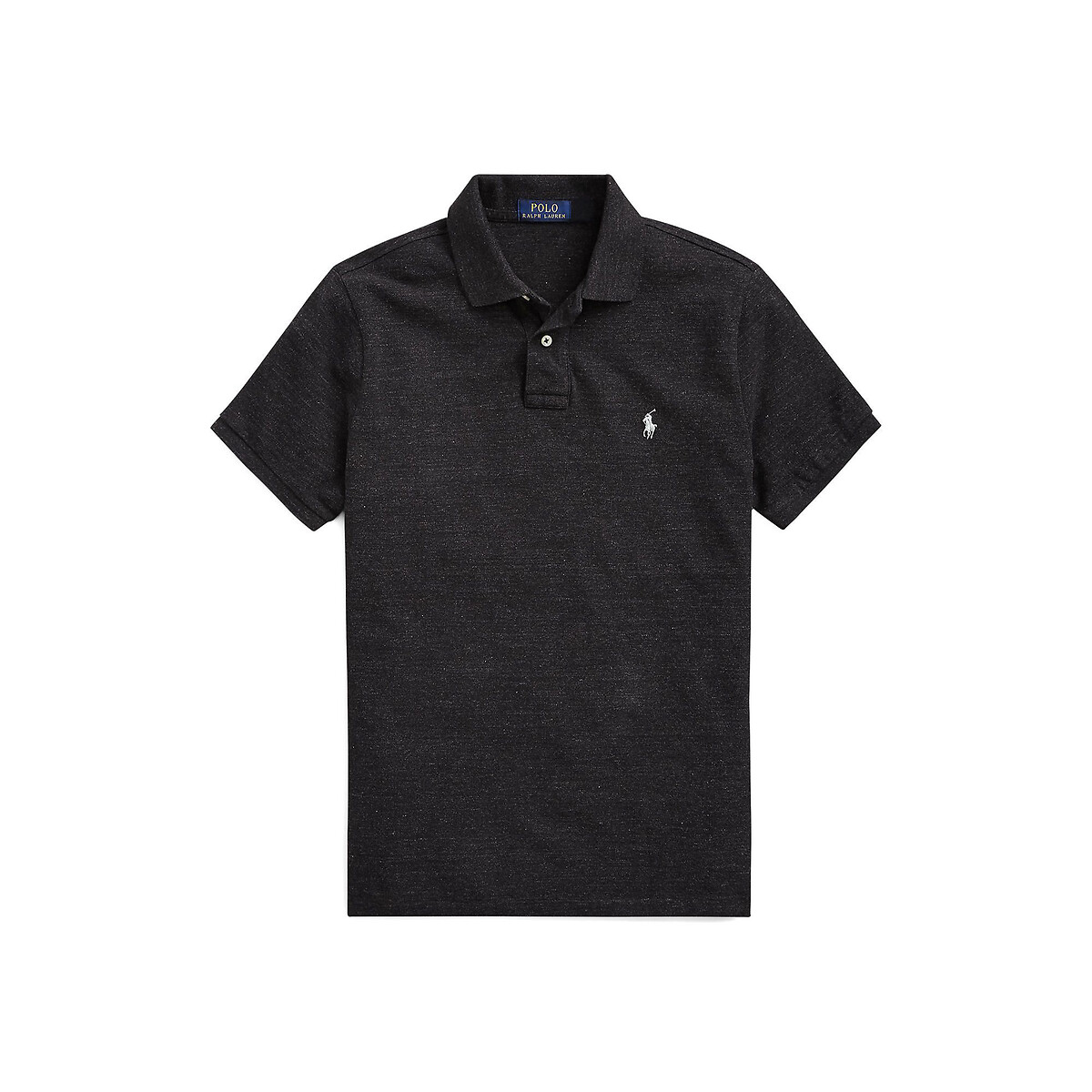 Polo cintré en coton piqué gris foncé, POLO RALPH LAUREN