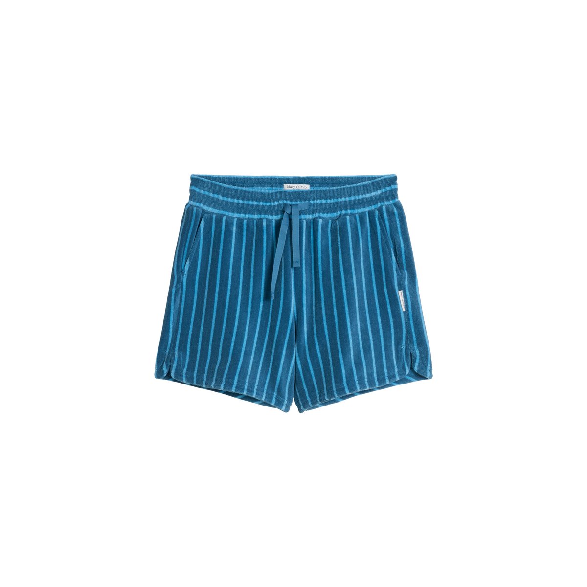 Short en éponge regular en coton organique bleu, MARC O’POLO DENIM