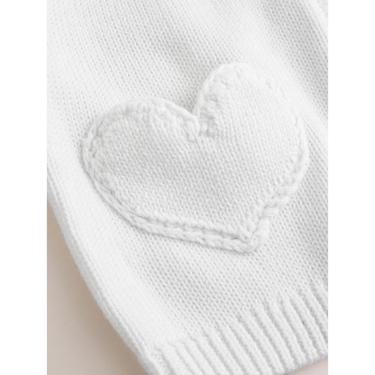 Cardigan boutonné à poche cœur bébé blanc, NEXT