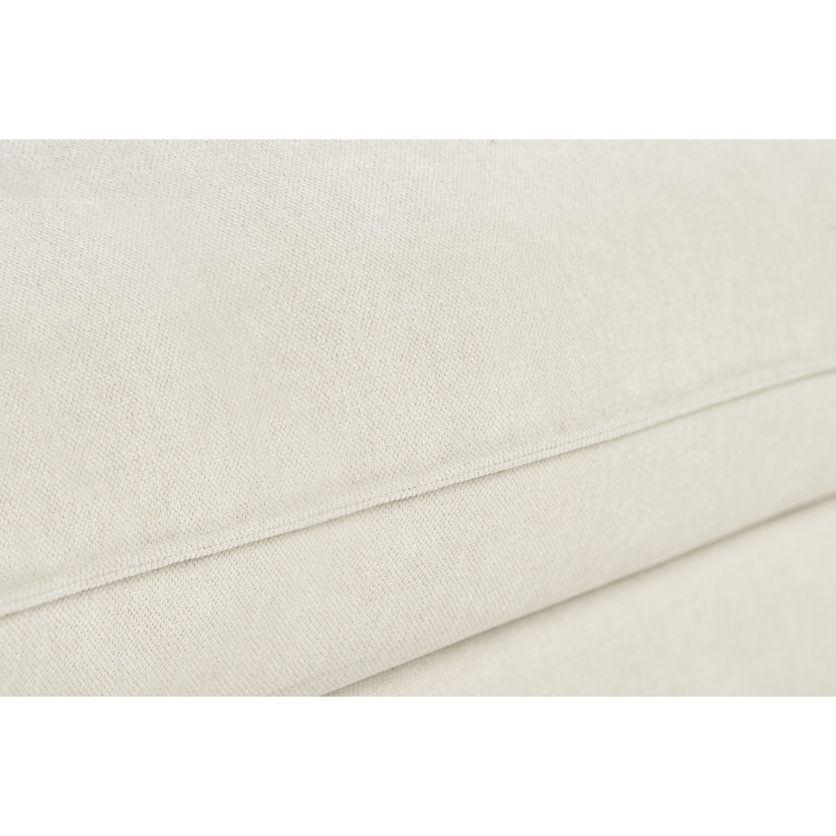 Canapé convertible 3 places en tissu effet velours taupe avec matelas 12 cm ARMAND beige, MILIBOO