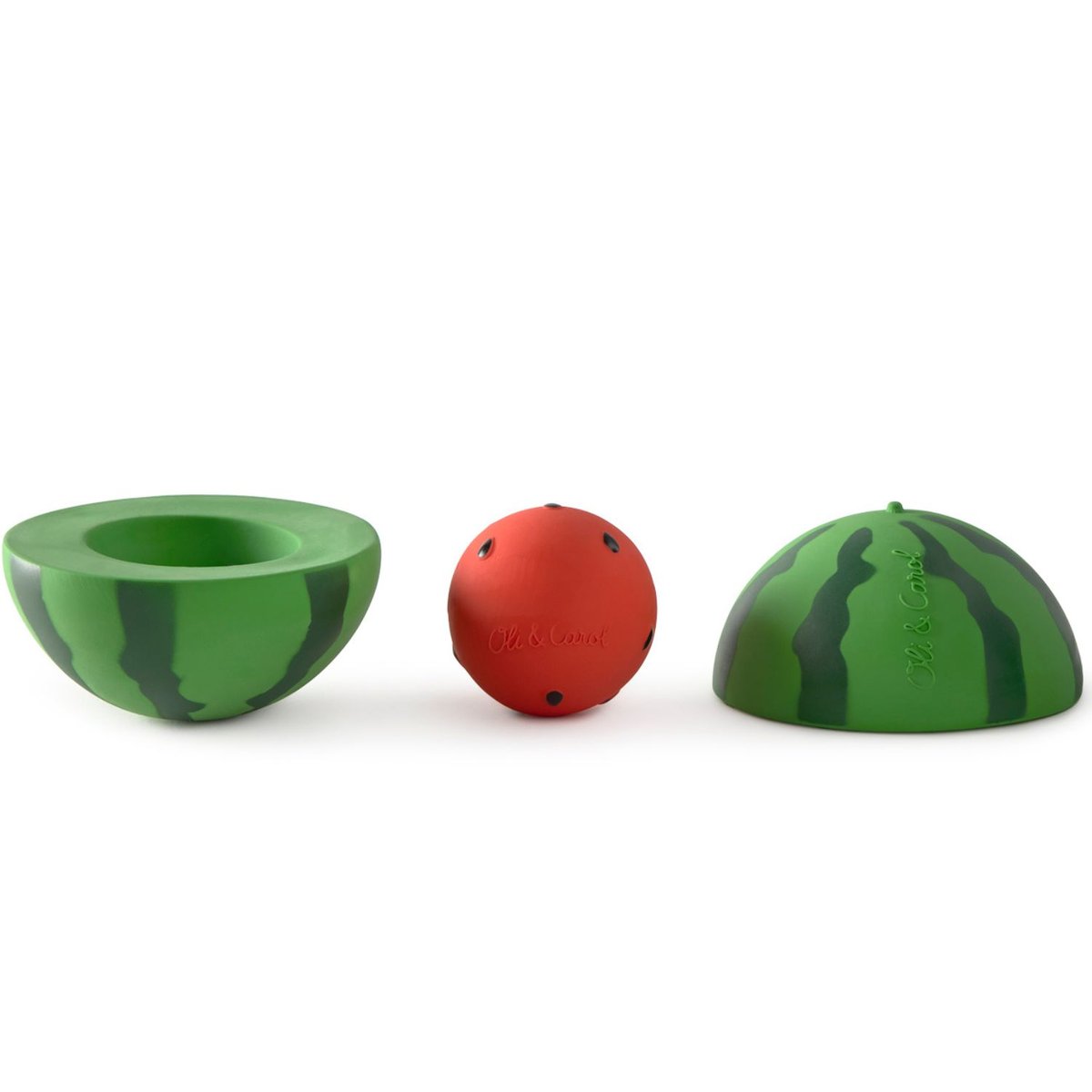 Pastèque Jouet à empiler et hochet rouge, vert, OLI & CAROL