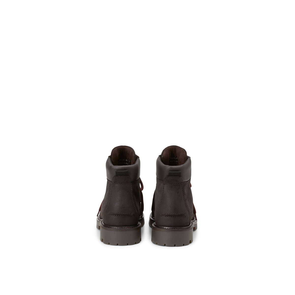 Bottes à lacets, modèle Armin en cuir velours ciré marron foncé, MARC O'POLO