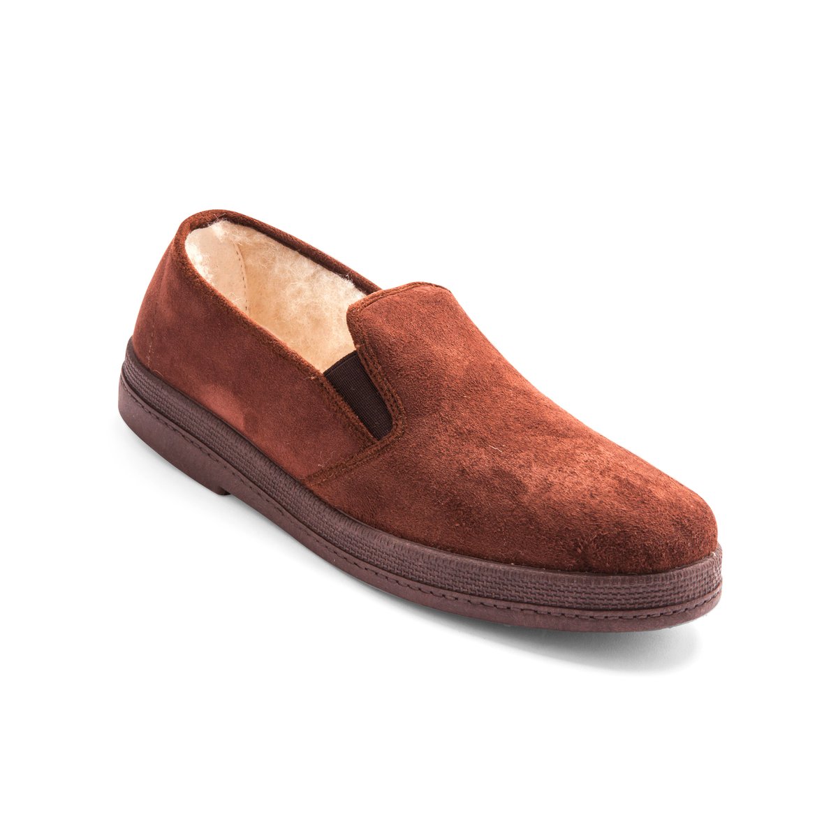 Sans-gêne mixtes en mouton véritable marron, PEDICONFORT