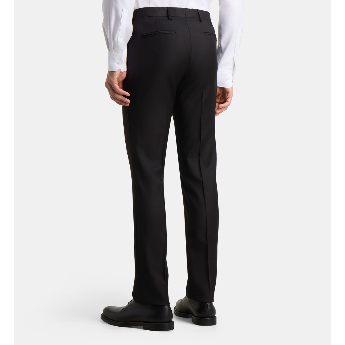Pantalon de costume à pinces ajusté marcello p en laine noir, COMPTOIR GL