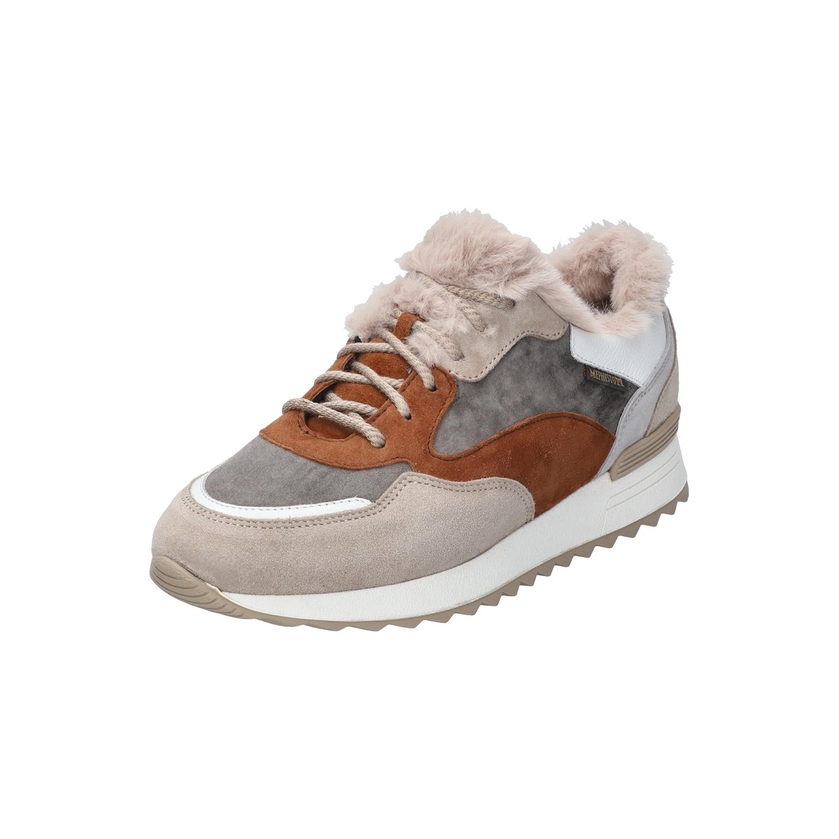 Baskets en cuir TOYA gris chaud 5140, MEPHISTO
