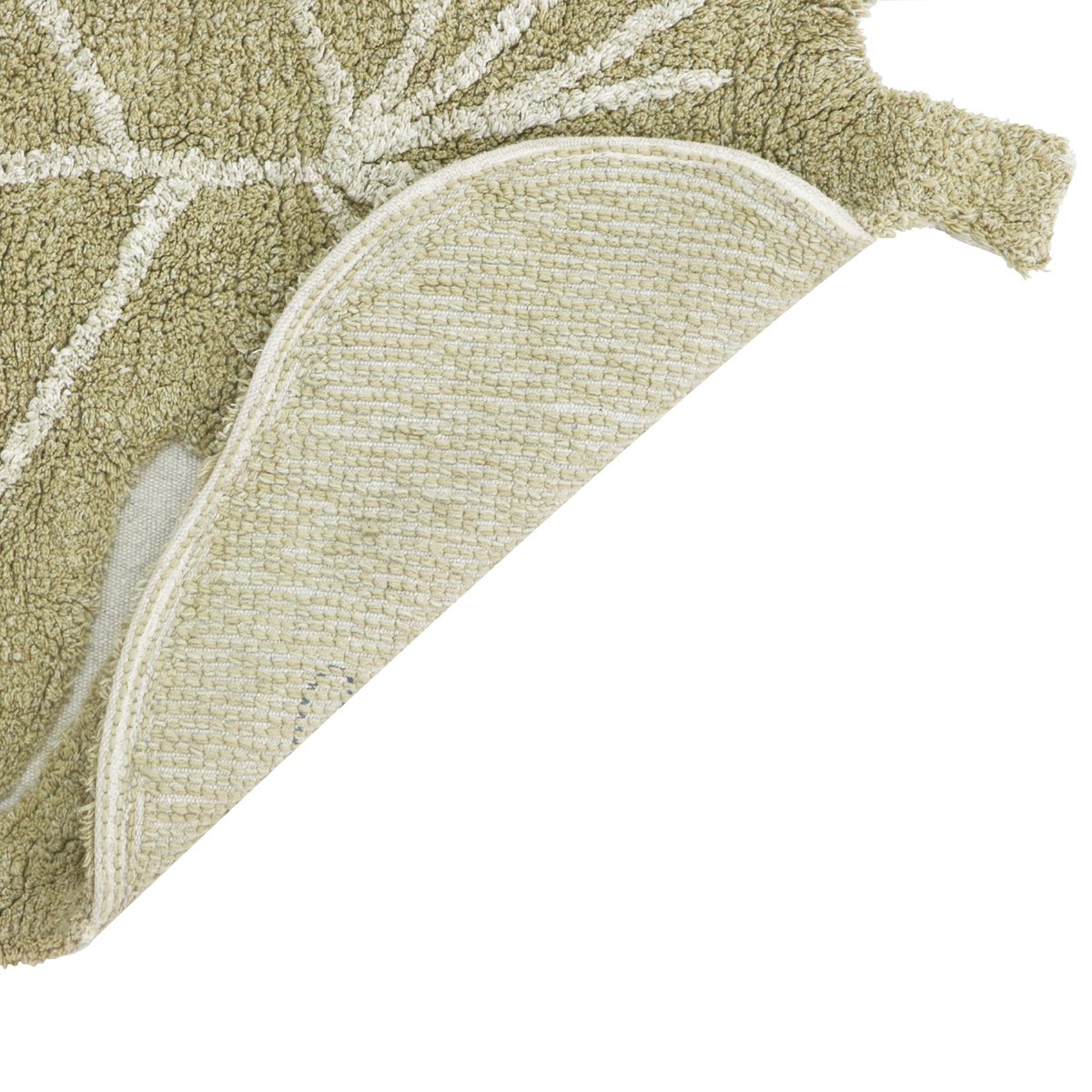 Tapis Rectangulaire en coton Mini Monstera MINI ONES vert, LORENA CANALS