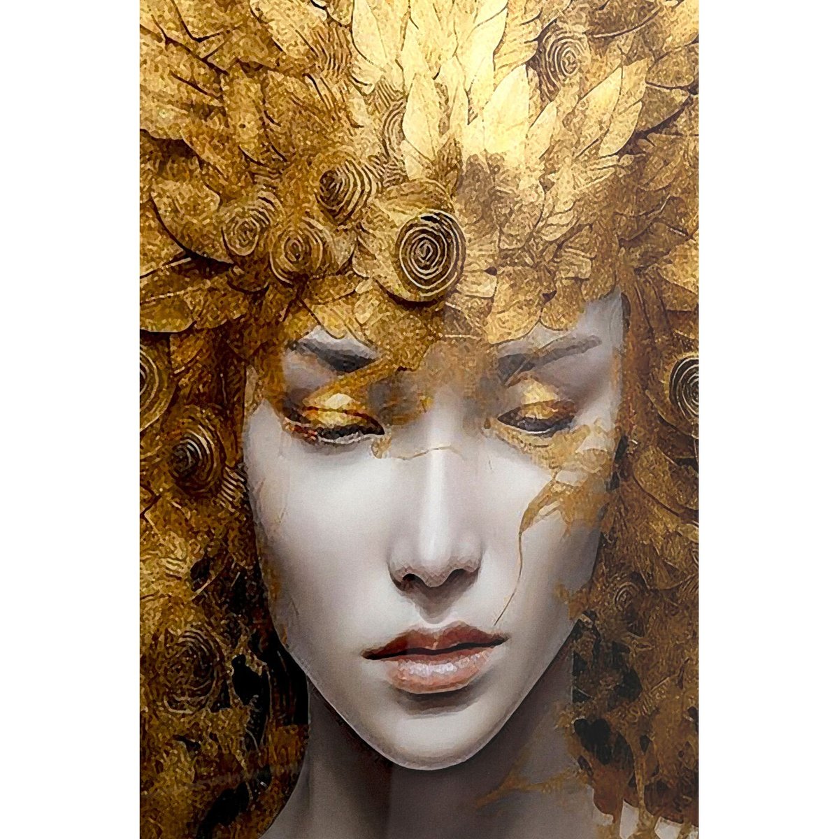 Tableau en verre femme céleste couleur unique, KARE DESIGN