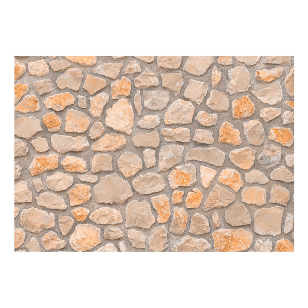 Papier peint intissé panoramique Stone Age beige, EDEN