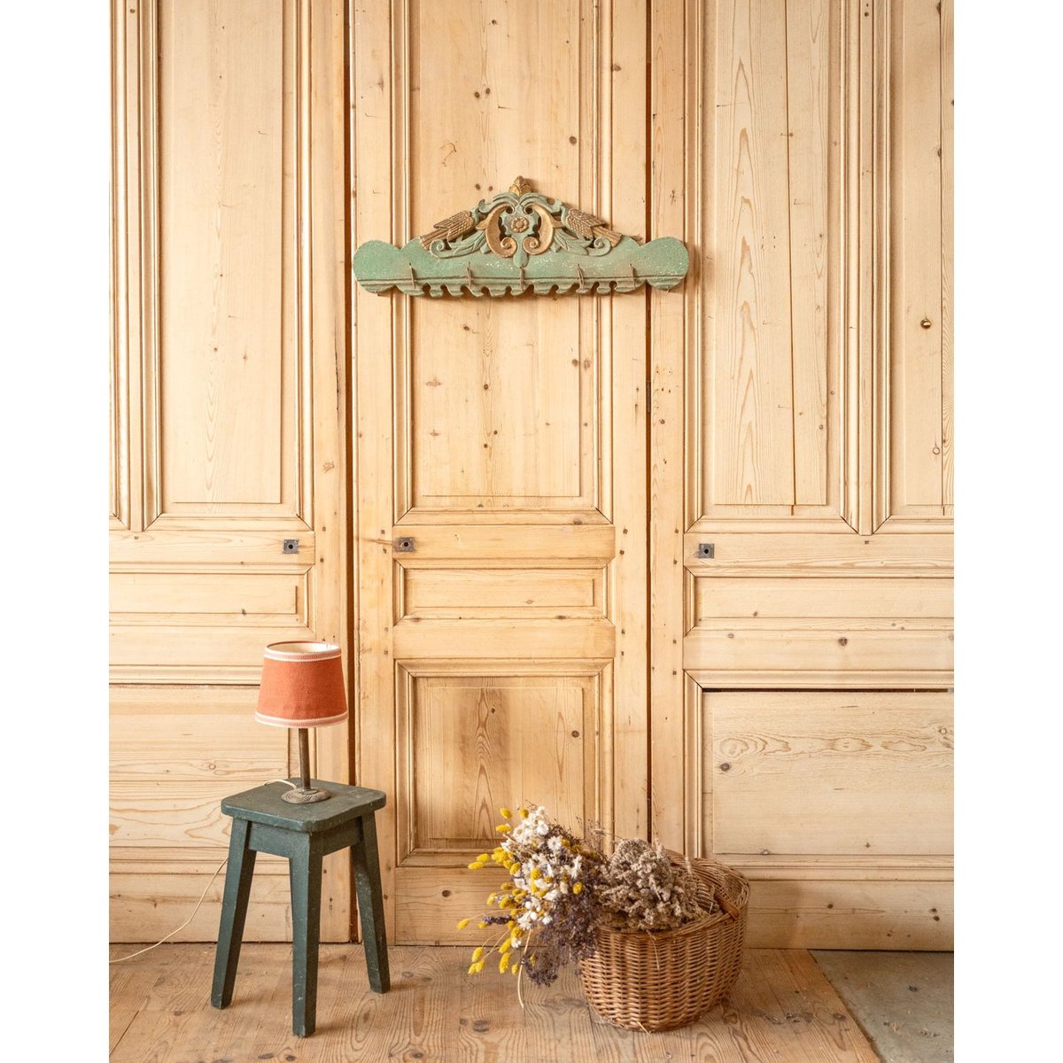 Porte-manteau en bois vert menthe Max N°417 - Bon état vert, DEBONGOUT