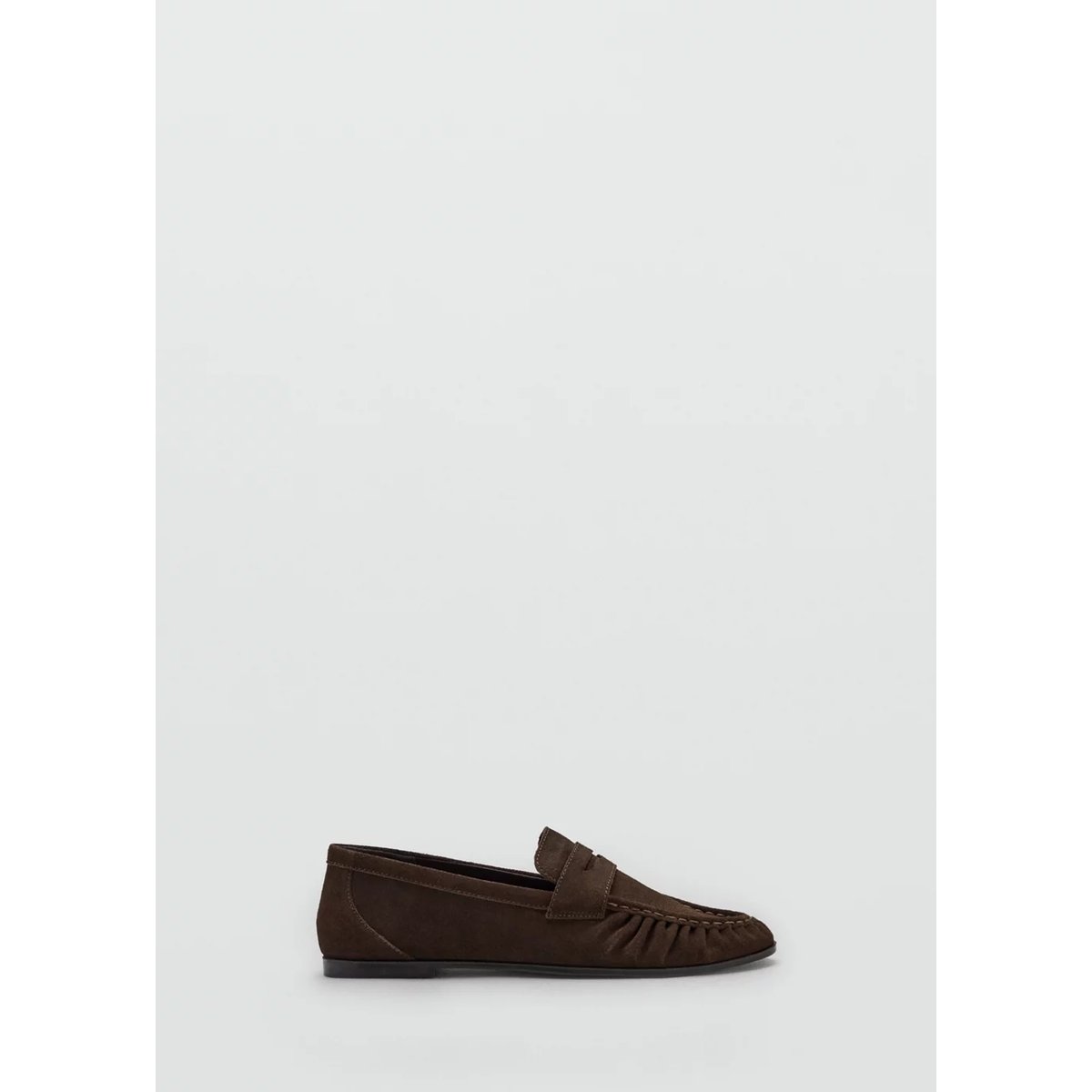 Mocassins suède détail en forme de masque chocolat, MANGO TEEN
