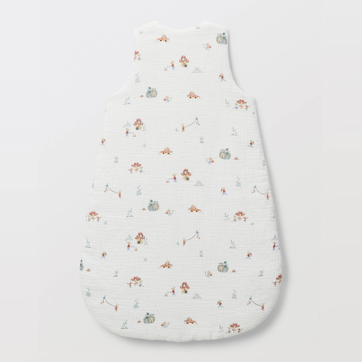 Gigoteuse TOG 3 en gaze de coton imprimée avec doublure vichy naturel, BOUT'CHOU
