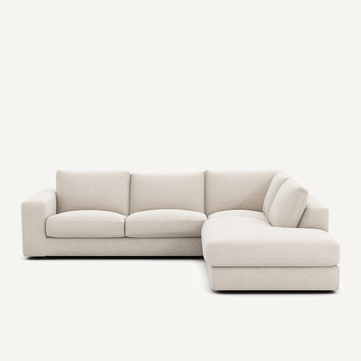 Ecksofa, aus meliertem Leinen, SKANDER elfenbein, AM.PM