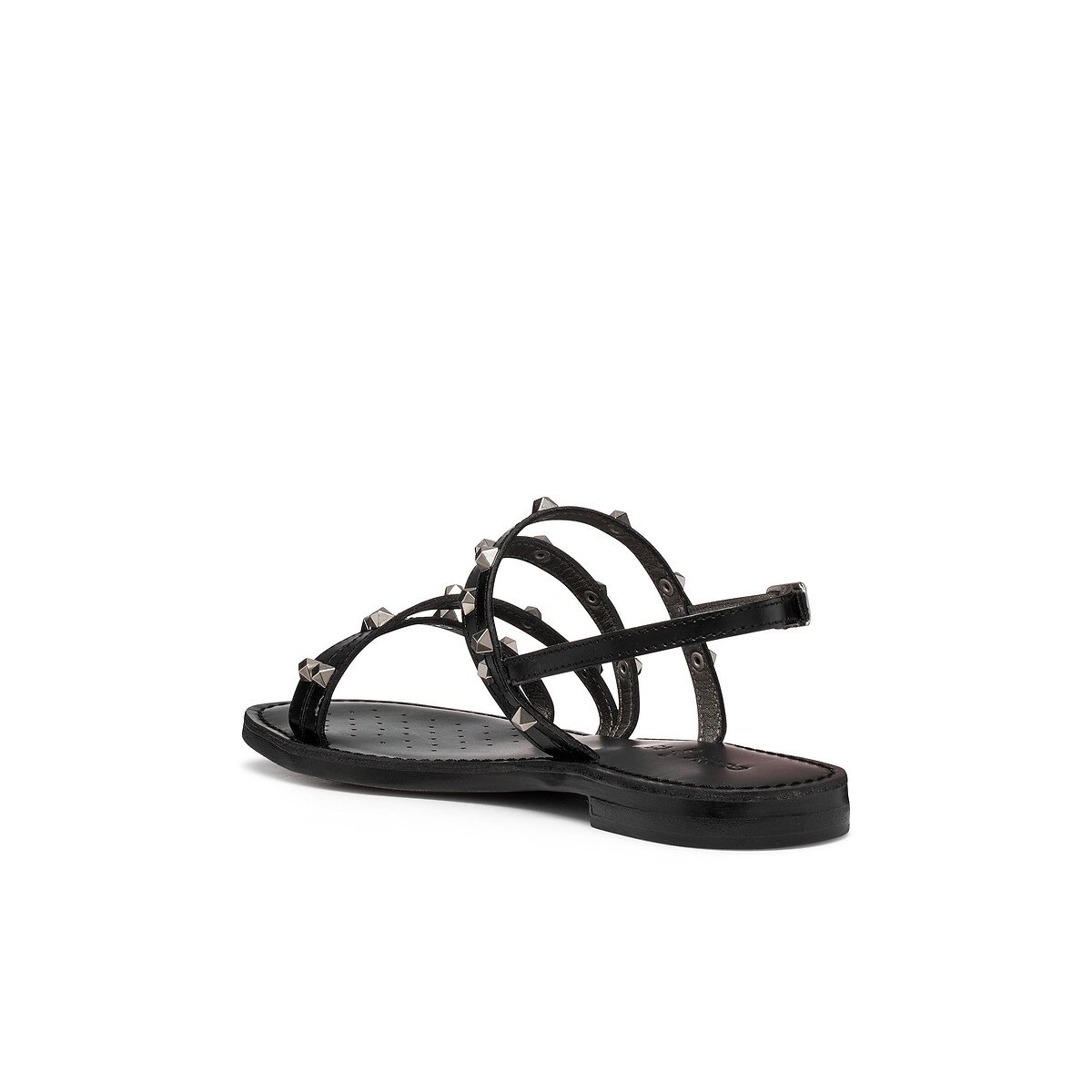 Sandali piatti in pelle Maddalusia nero , GEOX