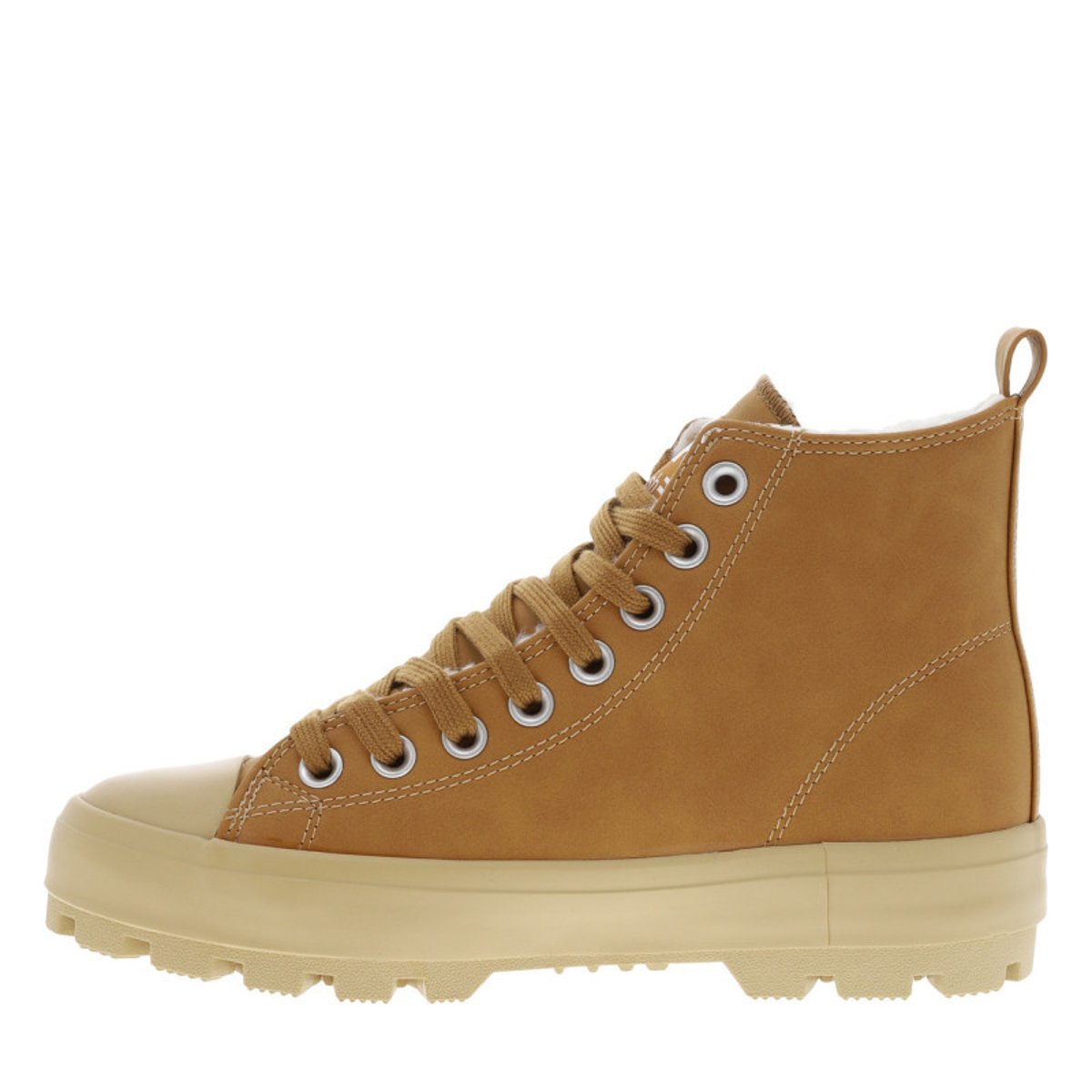 Baskets montantes coton biologique marron, BK