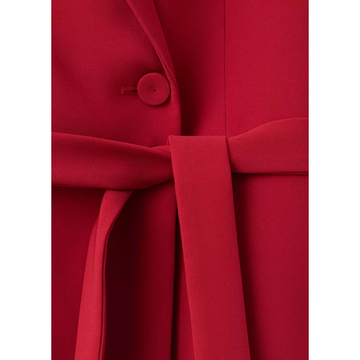 Blazer de costume croisé avec ceinture rouge, MANGO