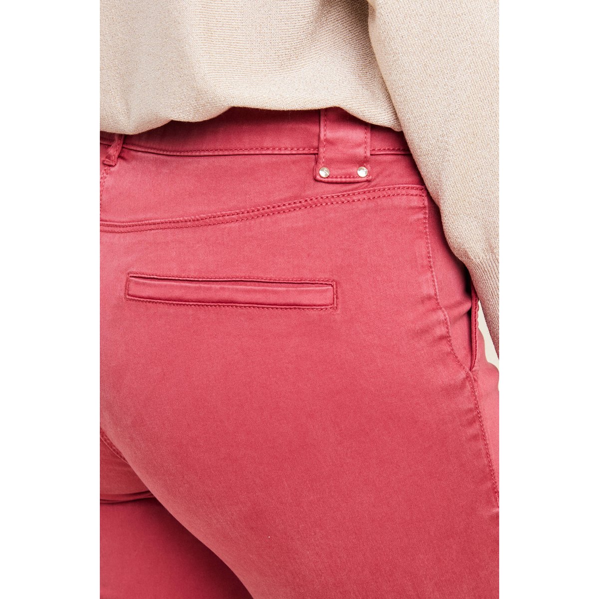 Pantalon ajusté rouge foncé, BREAL