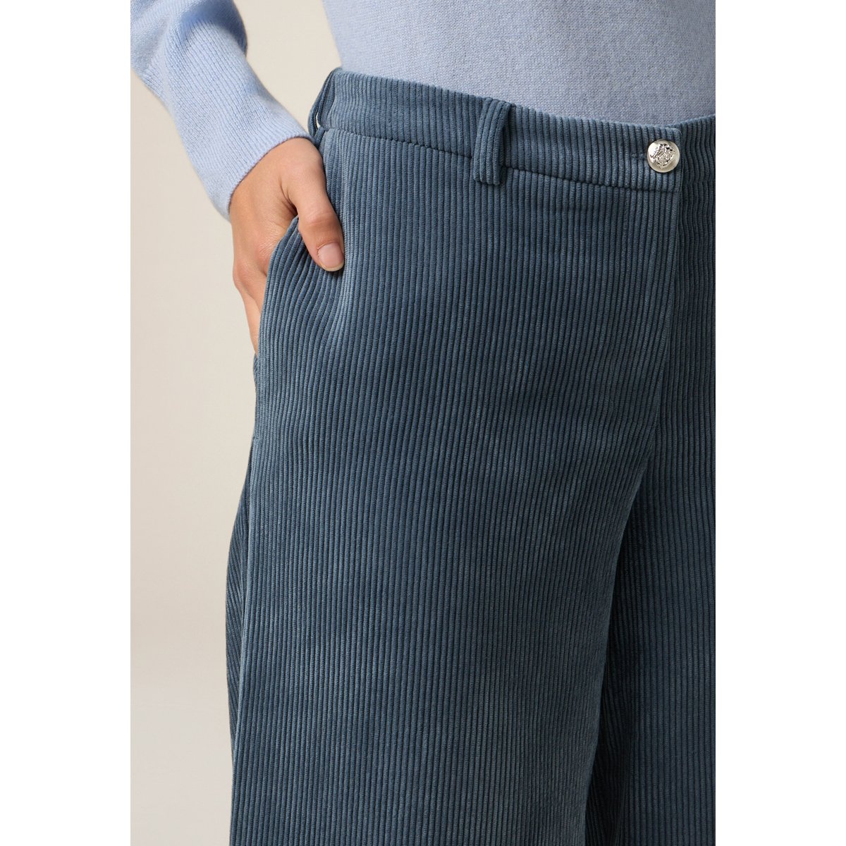 Pantalon cropped light - blue, OLTRE