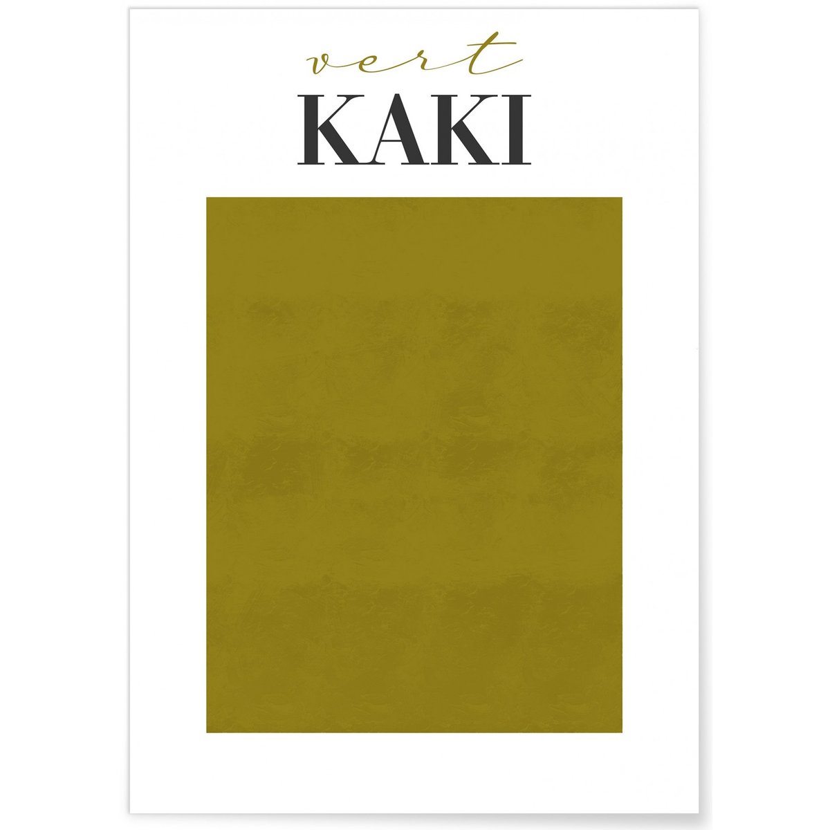 Affiche Vert Kaki blanc, L'AFFICHERIE