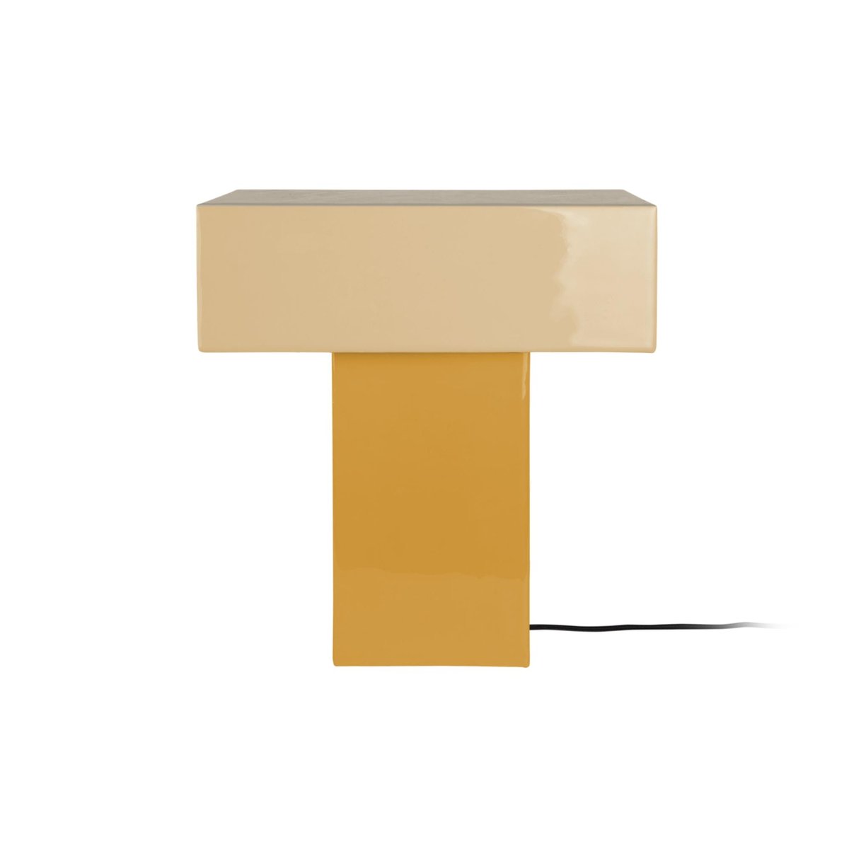 Lampe À Poser Métal GRATO RECTO jaune ocre, LEITMOTIV