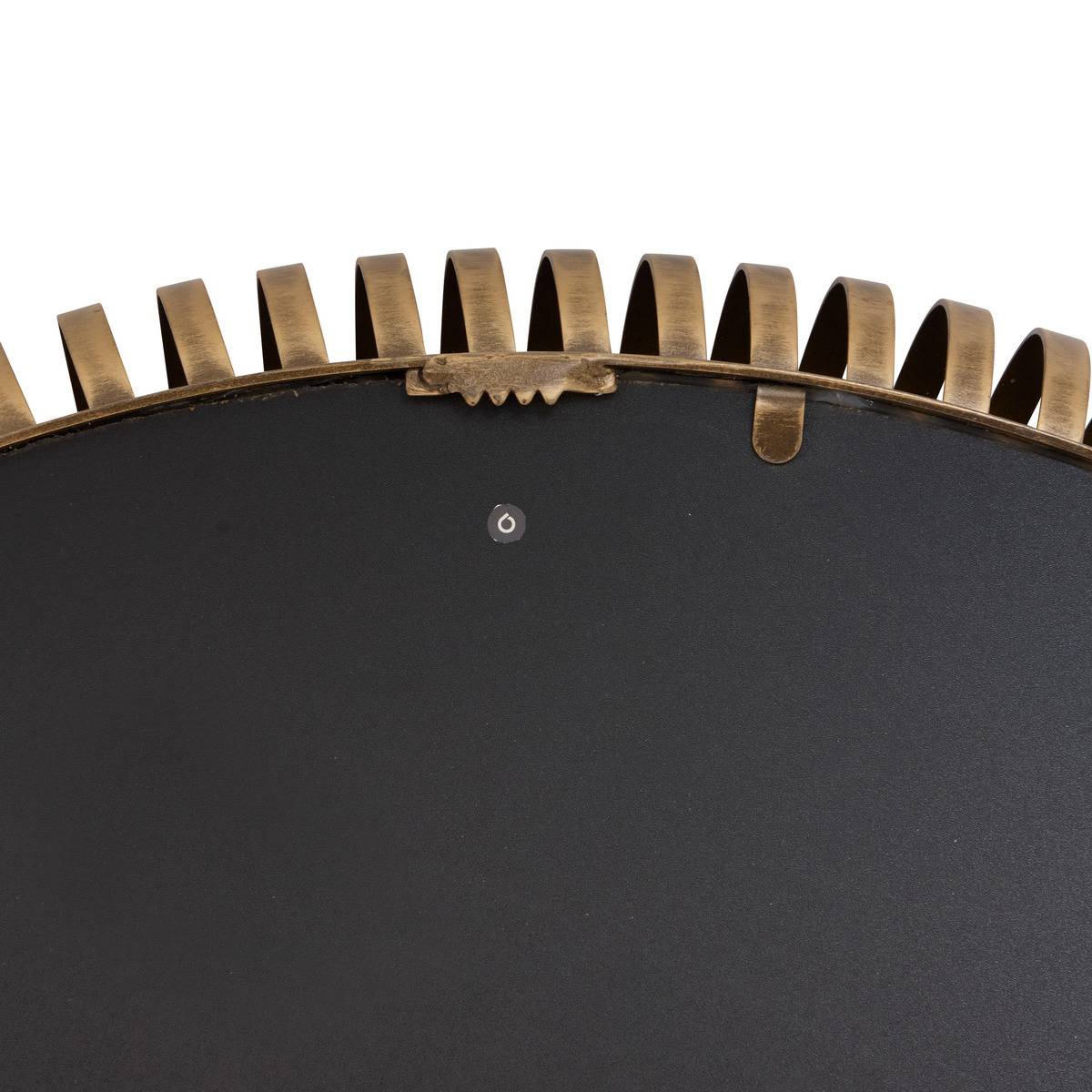 Miroir rond en métal BARREL doré, ATMOSPHERA