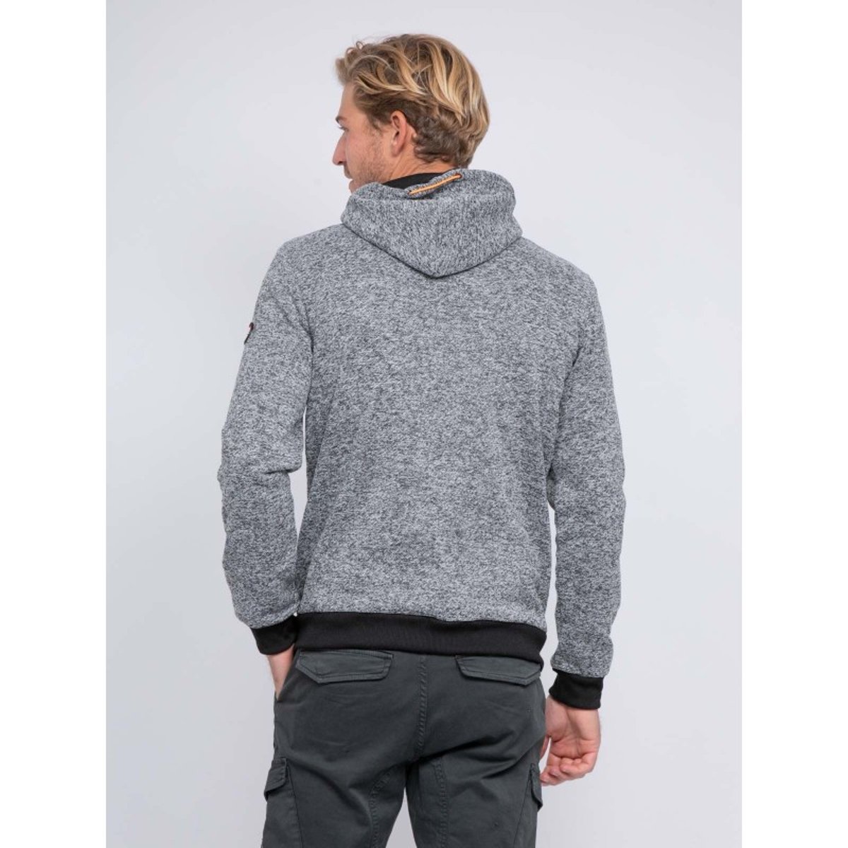Sweat Zippé Capuche Walton gris, RITCHIE