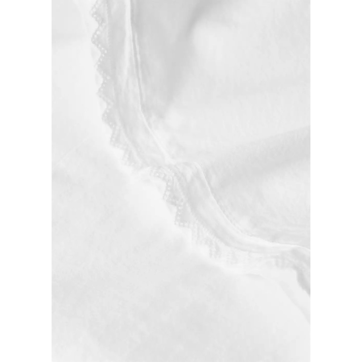 Drap plat enfant percale garment-wash Lit 90 cm blanc, MANGO HOME