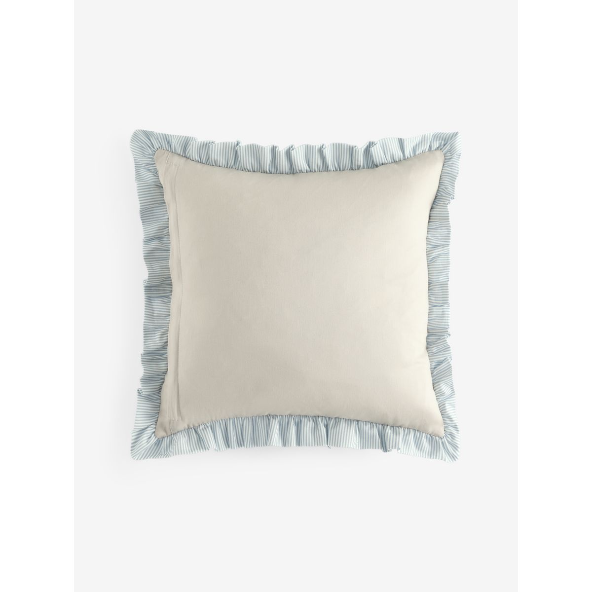 Coussin en velours bordé de volants bleu, NEXT
