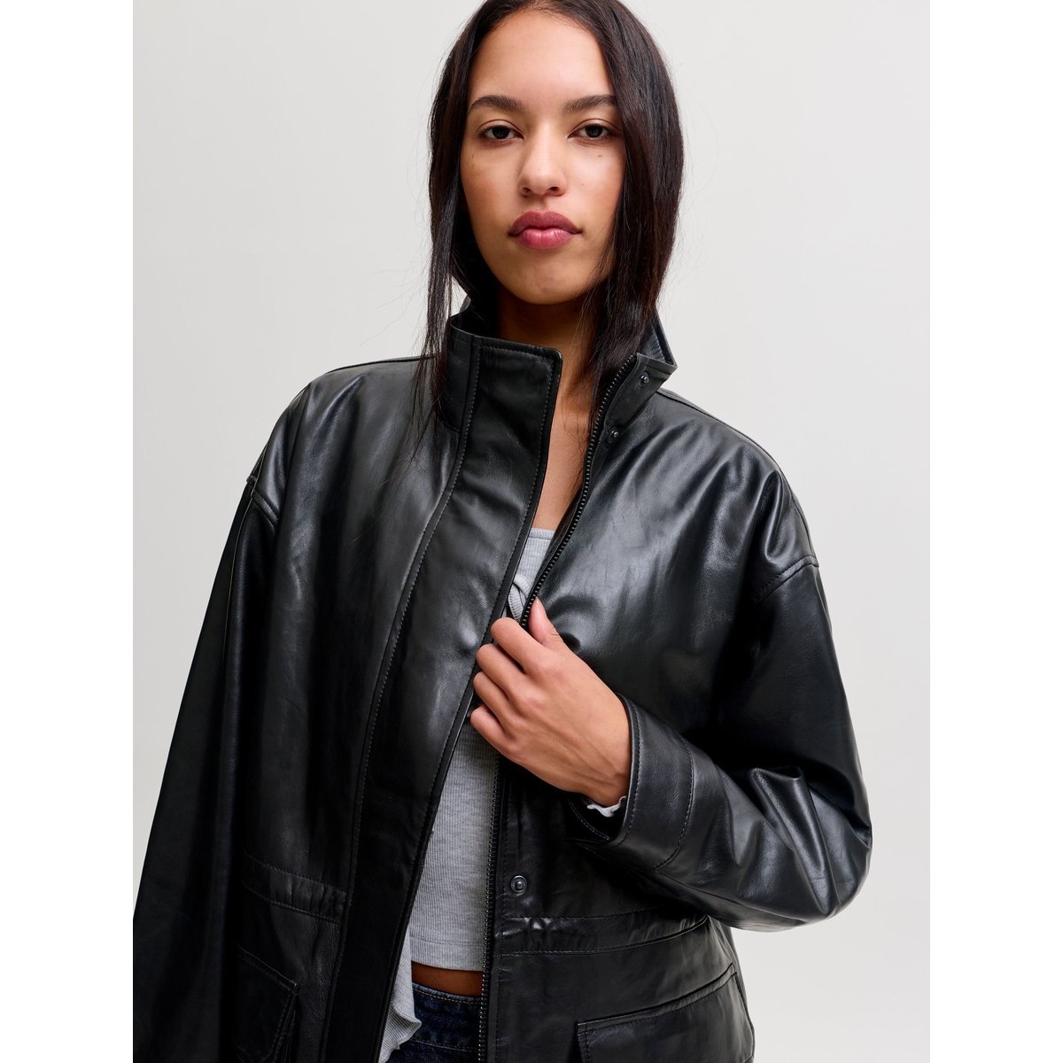 Veste En Cuir black, JJXX