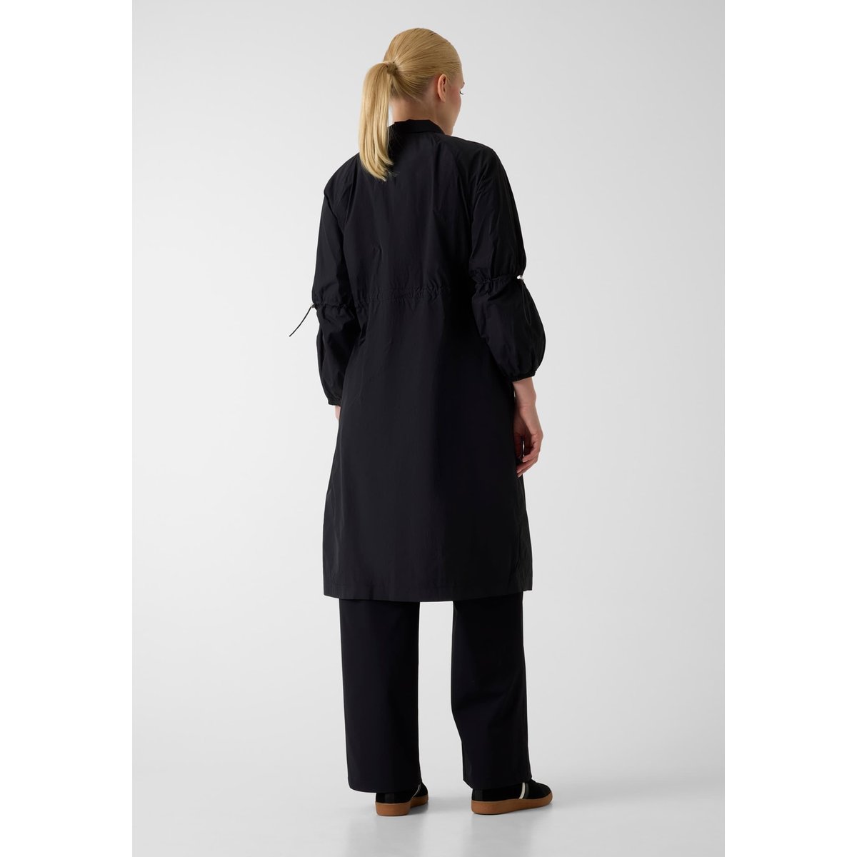 Trench Maxi En Nylon noir, GUESS