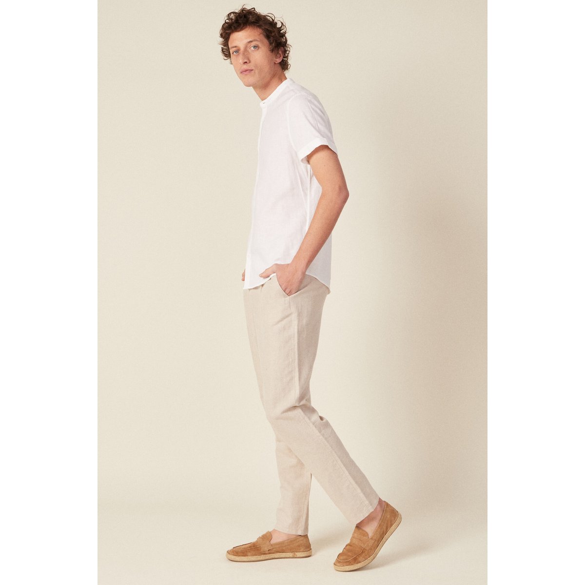 Chemise manches courtes blanc, BONOBO