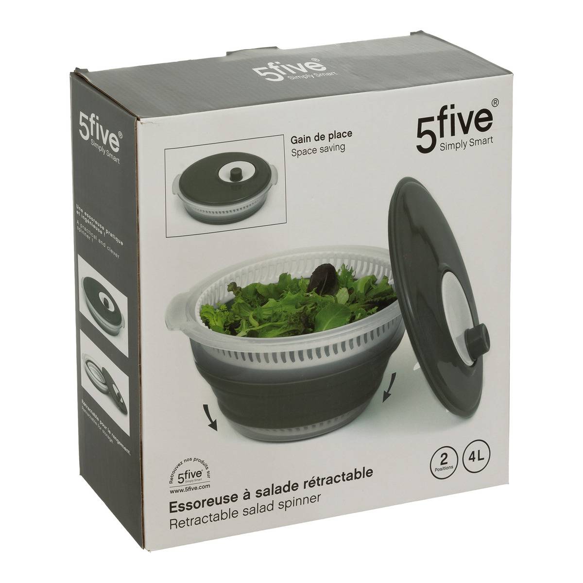Essoreuse mécanique retractable NEO vert, 5FIVE SIMPLY SMART