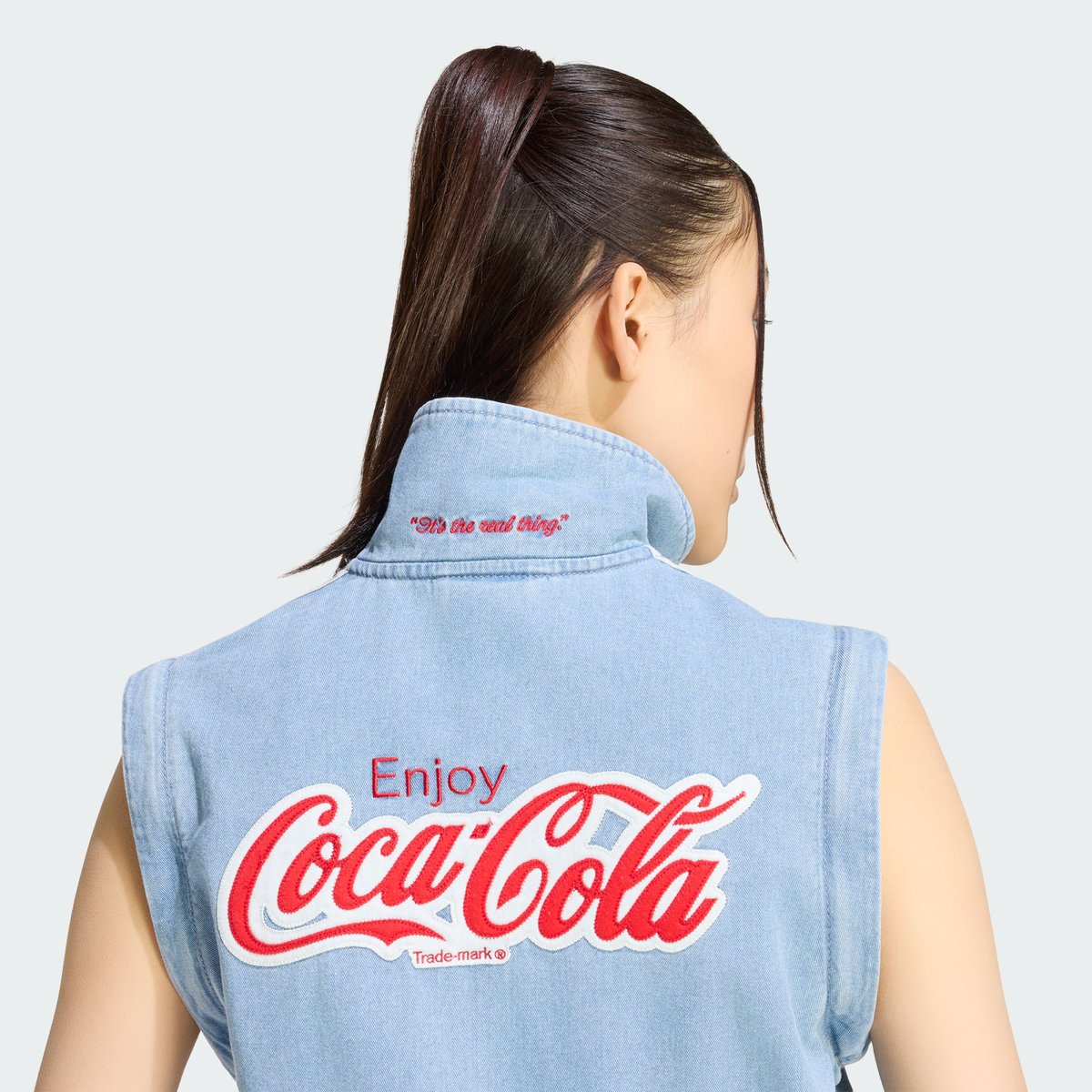 Veste De Survêtement Denim Adidas X Coca-Cola Firebird Veste De Survêtement Denim Adidas X Coca-Cola Firebird light denim, adidas Originals