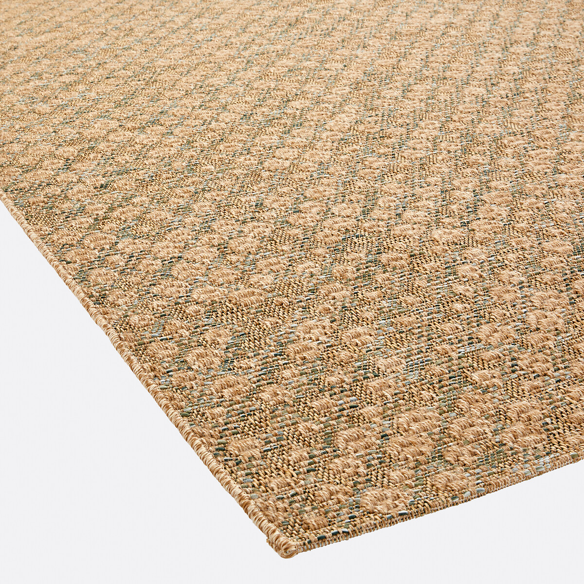 Tapis effet jute intérieur/extérieur Milas naturel/vert, LA REDOUTE INTERIEURS