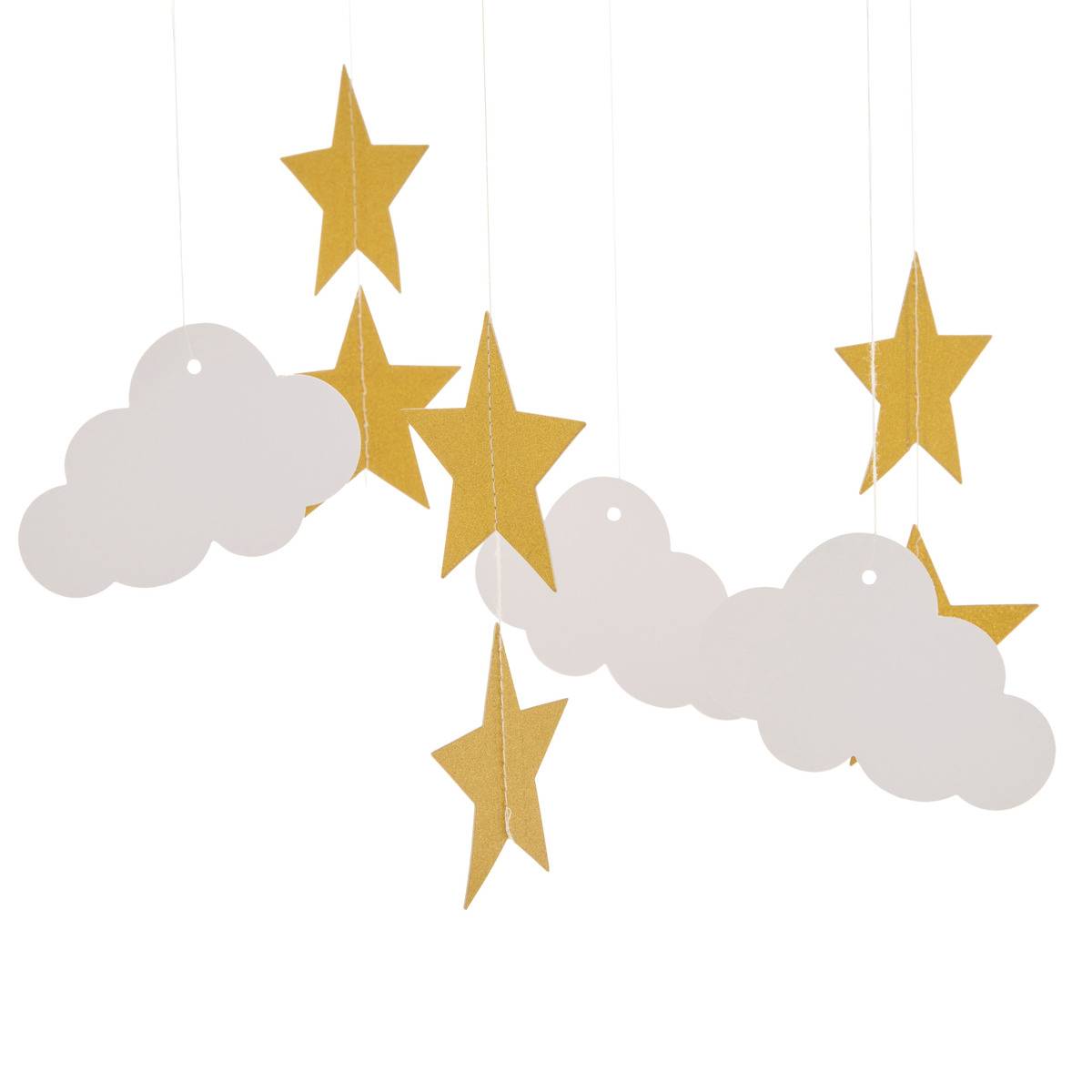 Suspension enfant étoiles nuages SIRA multicolore, ATMOSPHERA FOR KIDS